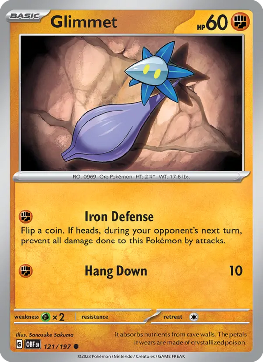 Glimmet 121 Obsidian Flames Pokesingles