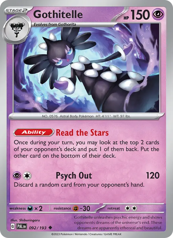 Gothitelle 92 Paldea Evolved Pokesingles
