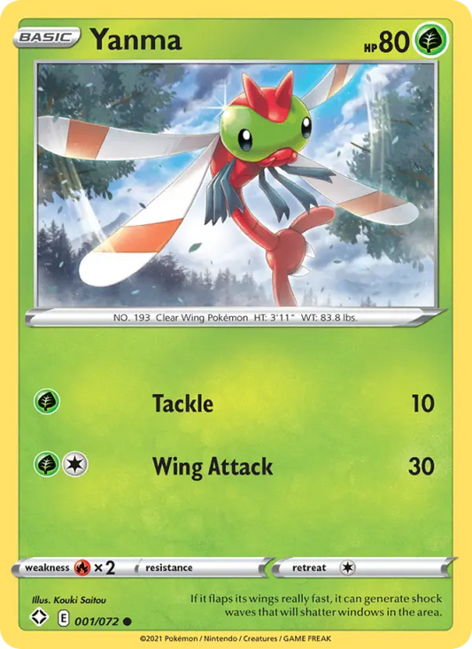 Yanma 1 Shining Fates Pokesingles