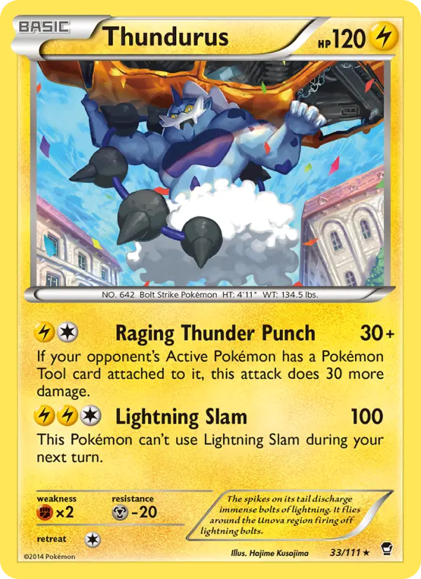 Thundurus 33 Furious Fists Pokesingles