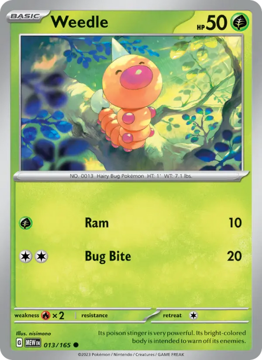 Weedle 13 151 Pokesingles