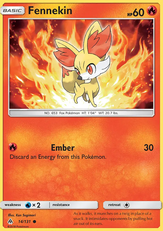 Fennekin 14 Forbidden Light Pokesingles