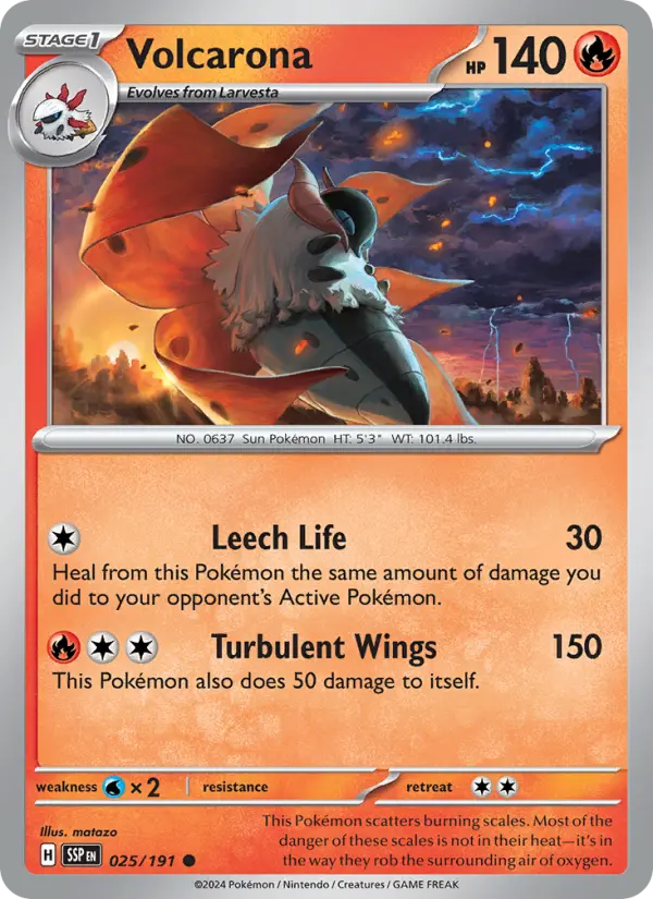 Volcarona 25 Surging Sparks Pokesingles