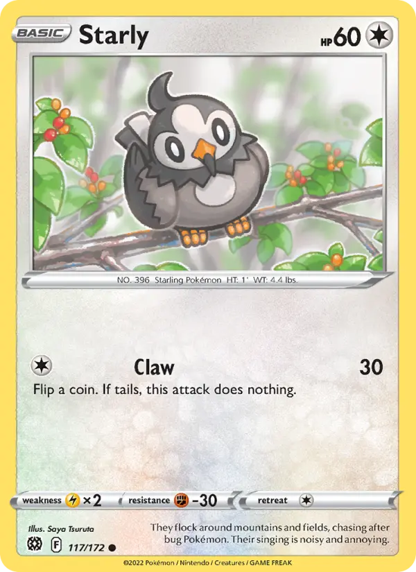 Starly 117 Brilliant Stars Pokesingles