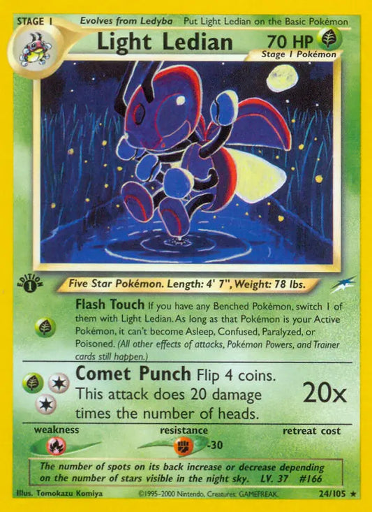 Light Ledian 24 Neo Destiny Pokesingles