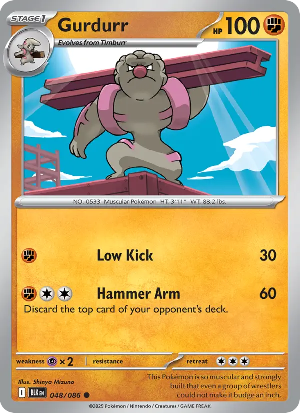 Gurdurr 48 Black Bolt Pokesingles
