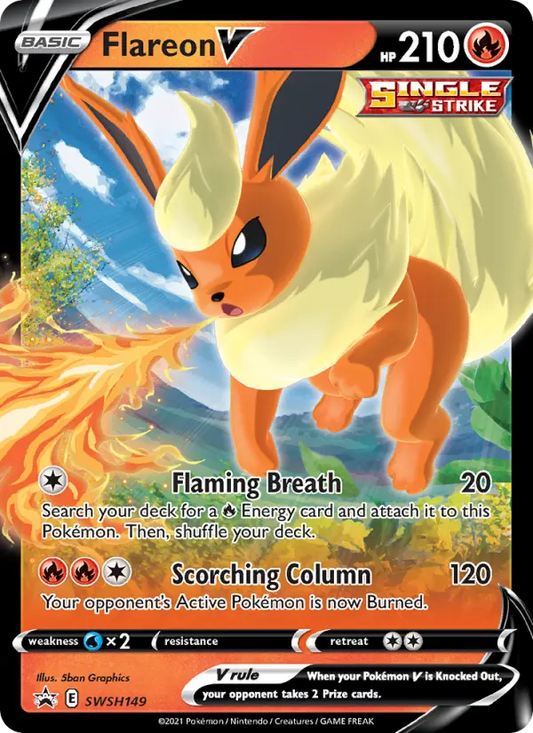Flareon V SWSH149 SWSH Black Star Promos Pokesingles