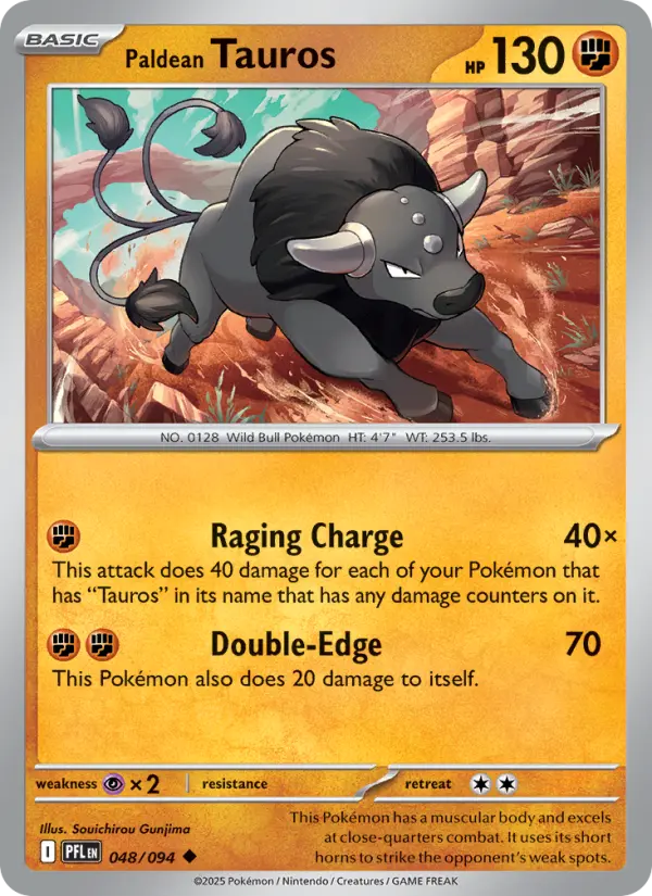 Paldean Tauros 48 Phantasmal Flames Pokesingles