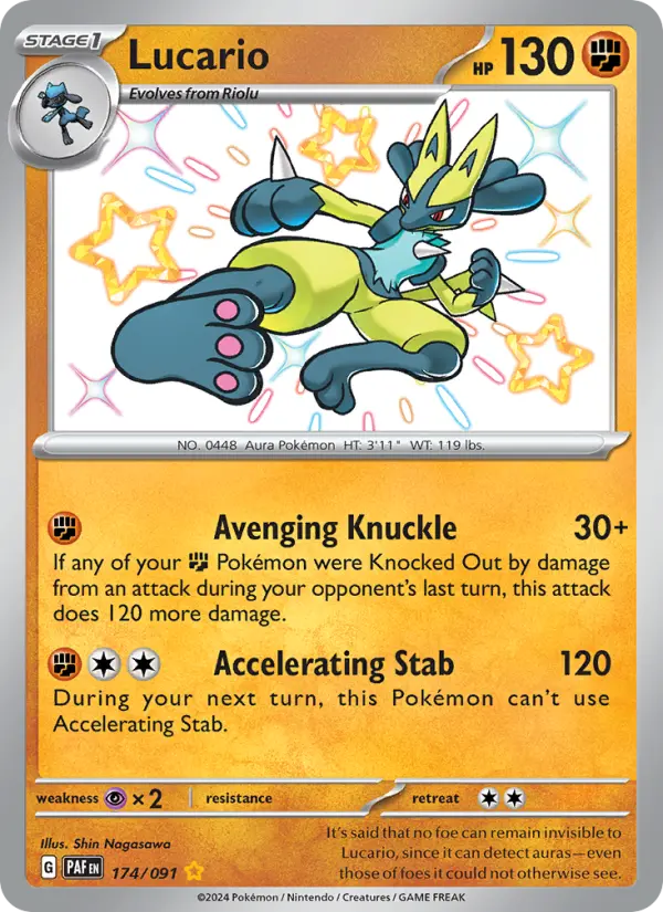 Lucario 174 Paldean Fates Pokesingles