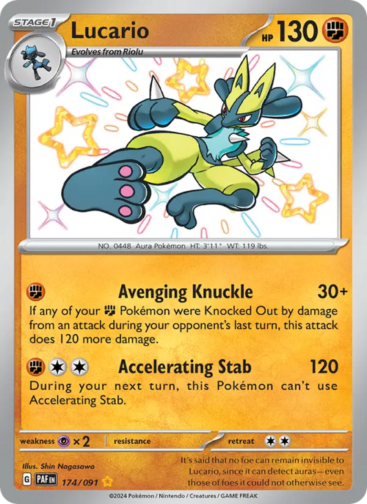 Lucario 174 Paldean Fates Pokesingles