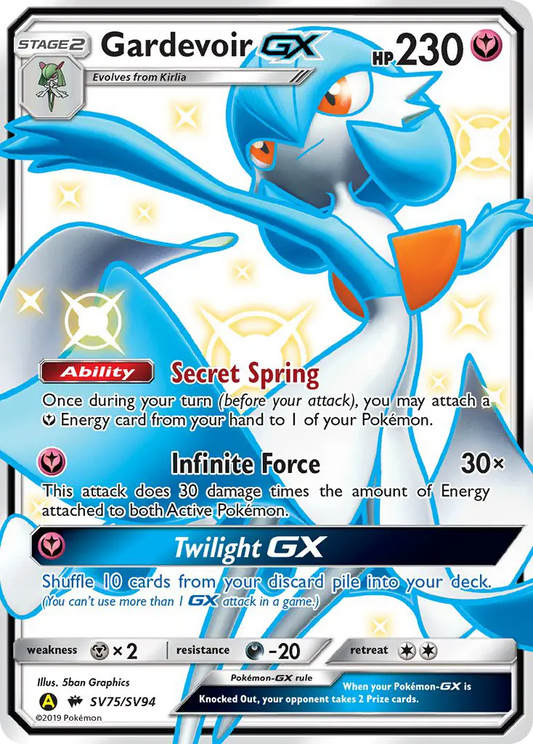 Gardevoir-GX SV75 Hidden Fates Shiny Vault Pokesingles