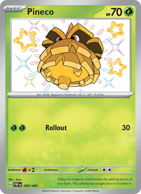 Pineco 99 Paldean Fates Pokesingles
