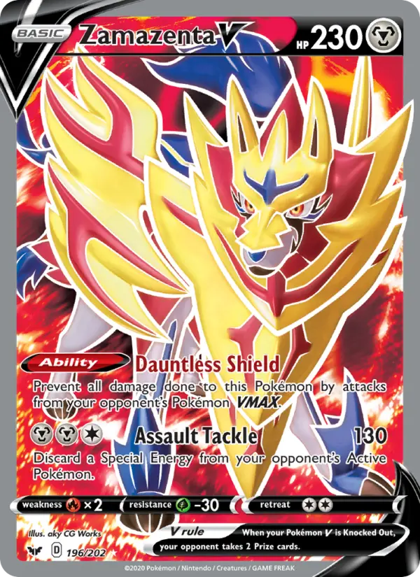 Zamazenta V 196 Sword & Shield Pokesingles