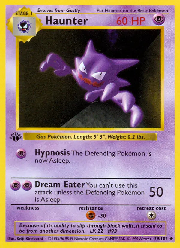 Haunter 29 Base Set Pokesingles