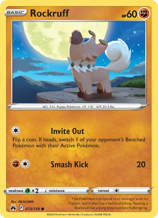 Rockruff 73 Crown Zenith Pokesingles