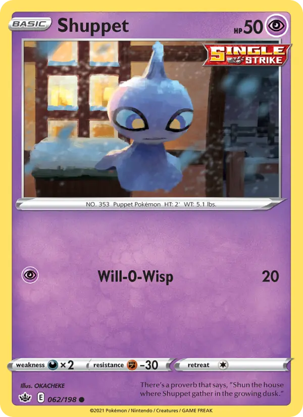 Shuppet 62 Chilling Reign Pokesingles