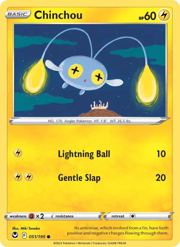 Chinchou 51 Silver Tempest Pokesingles