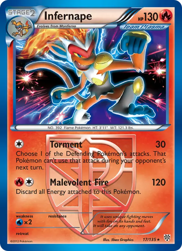 Infernape 17 Plasma Storm Pokesingles