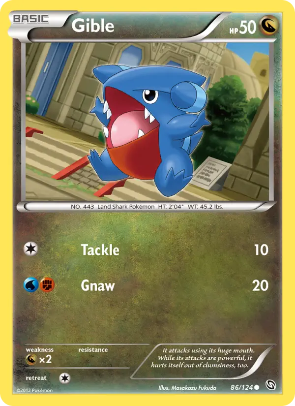 Gible 86 Dragons Exalted Pokesingles