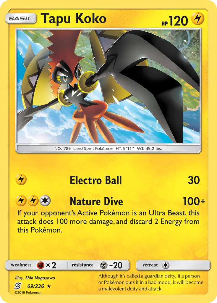 Tapu Koko 69 Unified Minds Pokesingles