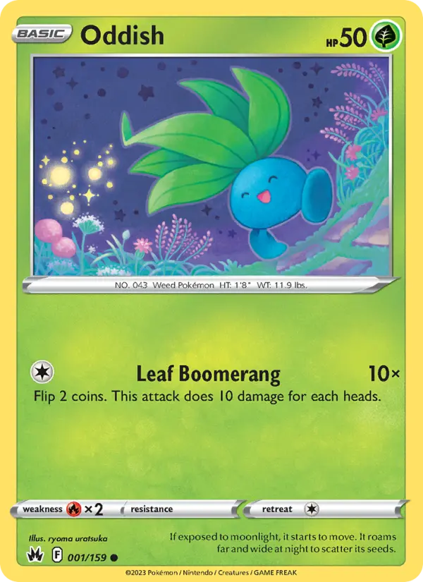 Oddish 1 Crown Zenith Pokesingles