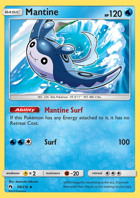 Mantine 58 Lost Thunder Pokesingles