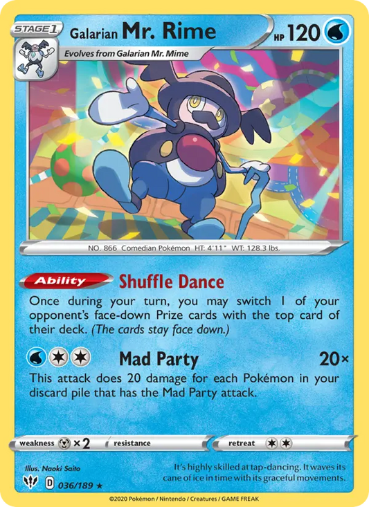 Galarian Mr. Rime 36 Darkness Ablaze Pokesingles