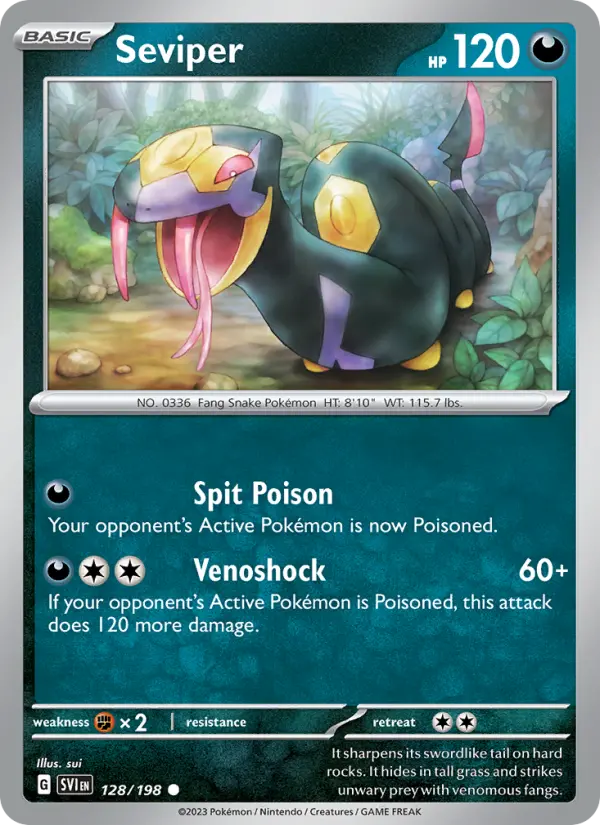 Seviper 128 Scarlet & Violet Pokesingles