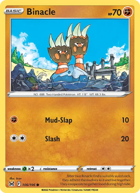 Binacle 106 Lost Origin Pokesingles