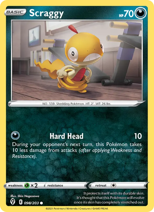 Scraggy 98 Evolving Skies Pokesingles