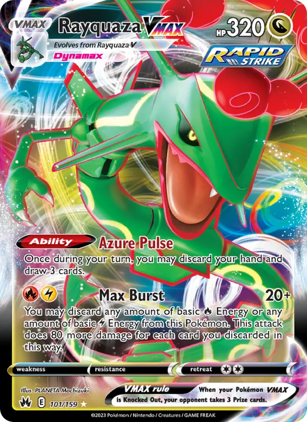 Rayquaza VMAX 101 Crown Zenith Pokesingles