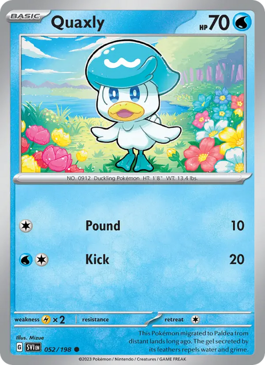 Quaxly 52 Scarlet & Violet Pokesingles