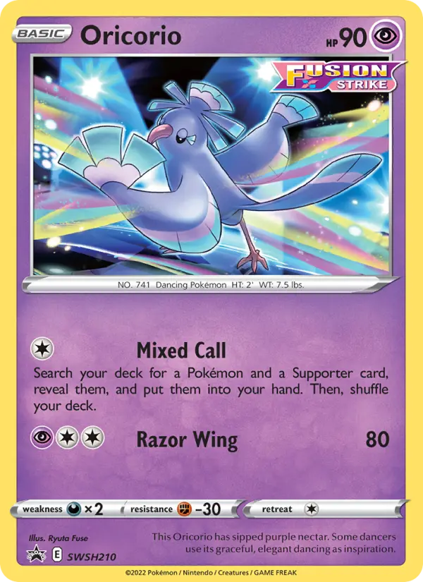 Oricorio SWSH210 SWSH Black Star Promos Pokesingles
