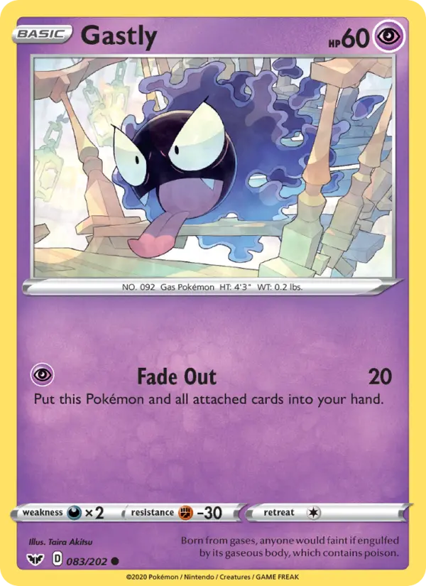Gastly 83 Sword & Shield Pokesingles