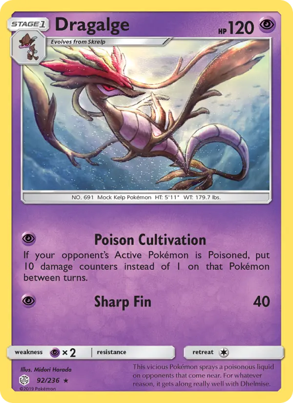 Dragalge 92 Cosmic Eclipse Pokesingles