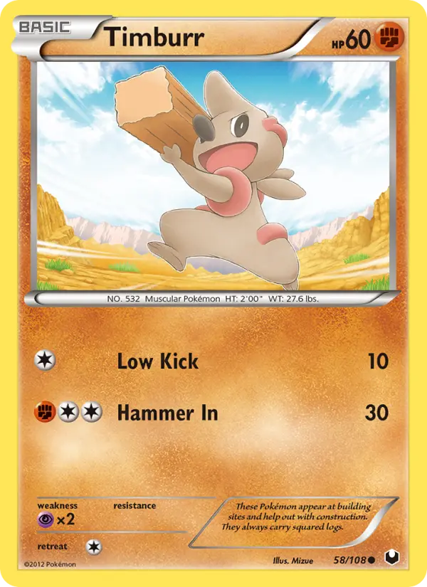 Timburr 58 Dark Explorers Pokesingles