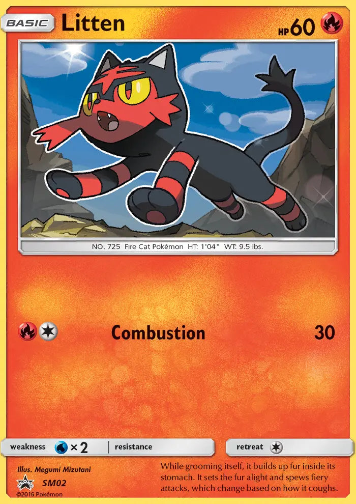 Litten SM02 SM Black Star Promos Pokesingles