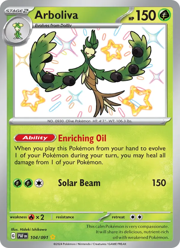 Arboliva 104 Paldean Fates Pokesingles