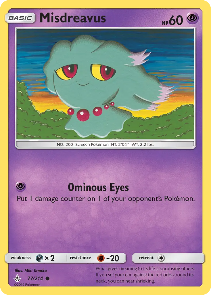 Misdreavus 77 Unbroken Bonds Pokesingles