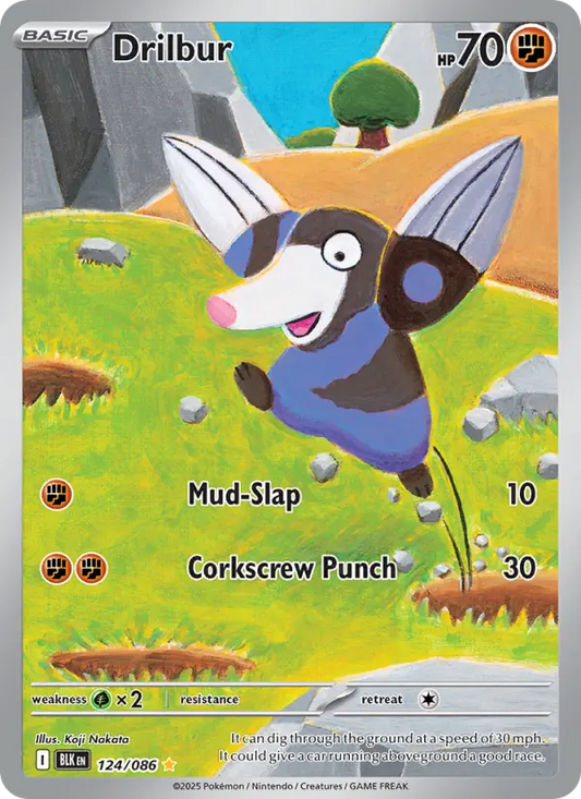 Drilbur 124 Black Bolt Pokesingles