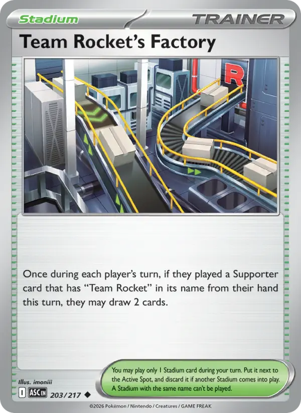 Team Rocket's Factory 203 Ascended Heroes Pokesingles