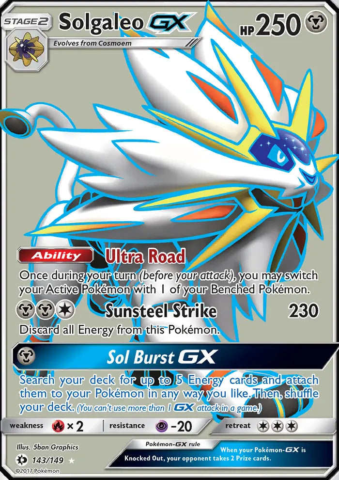 Solgaleo GX 143 Sun & Moon Pokesingles
