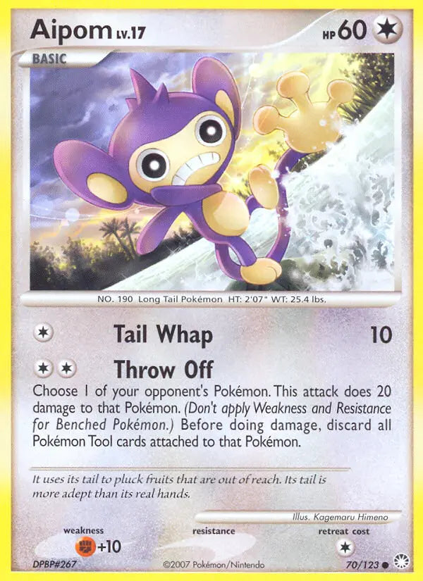 Aipom 70 Mysterious Treasures Pokesingles