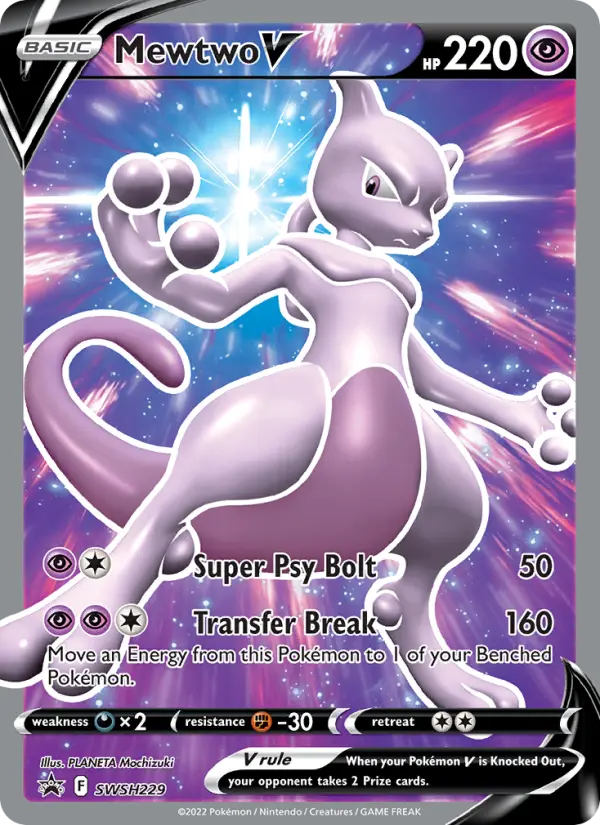Mewtwo V SWSH229 SWSH Black Star Promos Pokesingles