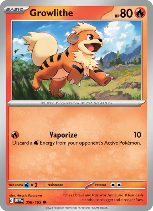 Growlithe 58 151 Pokesingles