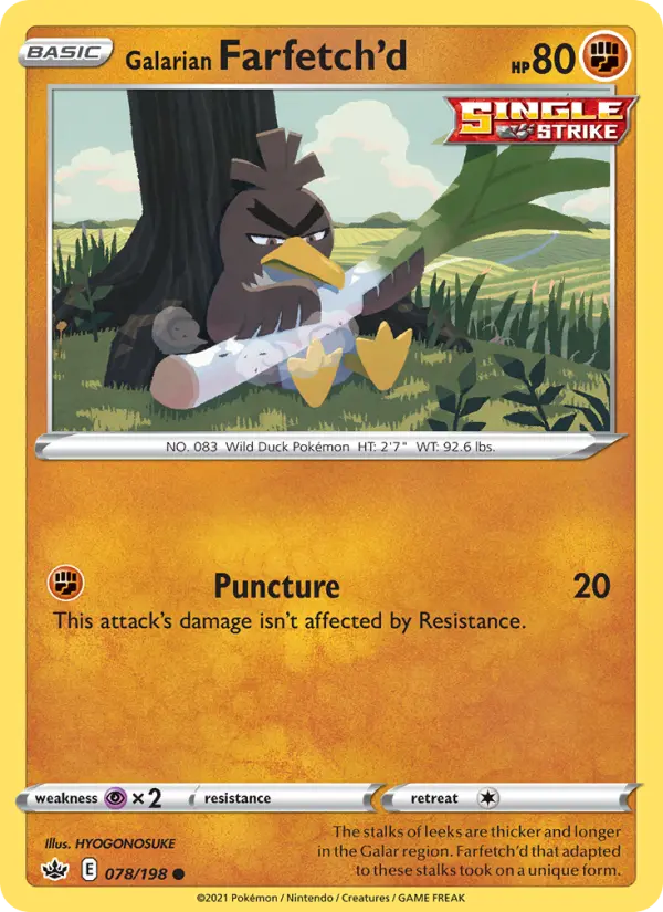 Galarian Farfetch'd 78 Chilling Reign Pokesingles