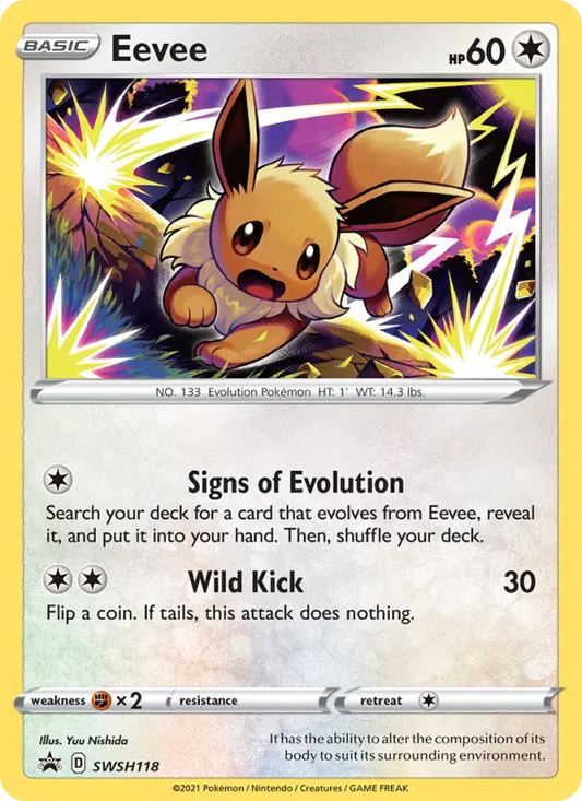 Eevee SWSH118 SWSH Black Star Promos Pokesingles