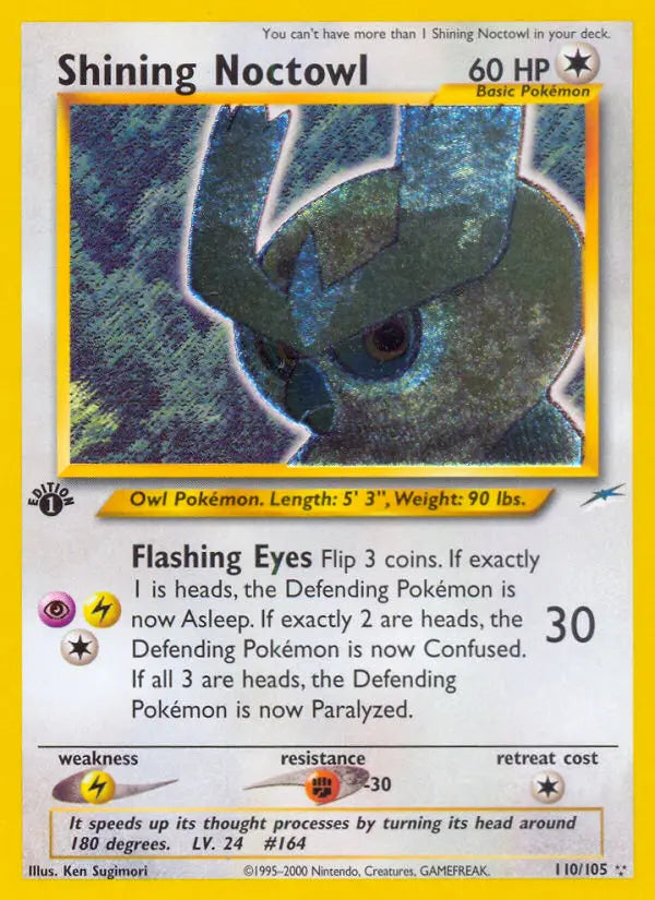 Shining Noctowl 110 Neo Destiny Pokesingles