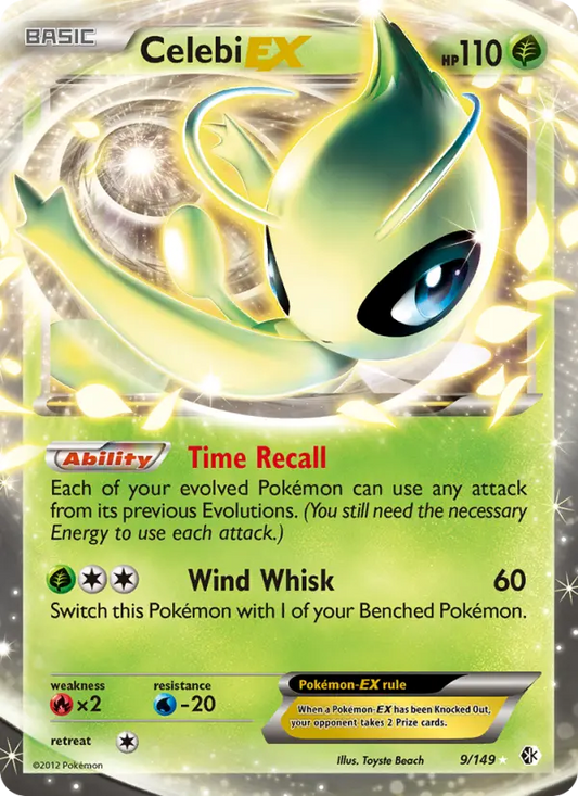 Celebi-EX 9 Boundaries Crossed Pokesingles