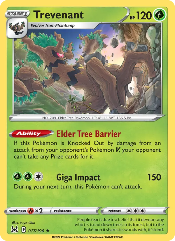 Trevenant 17 Lost Origin Pokesingles